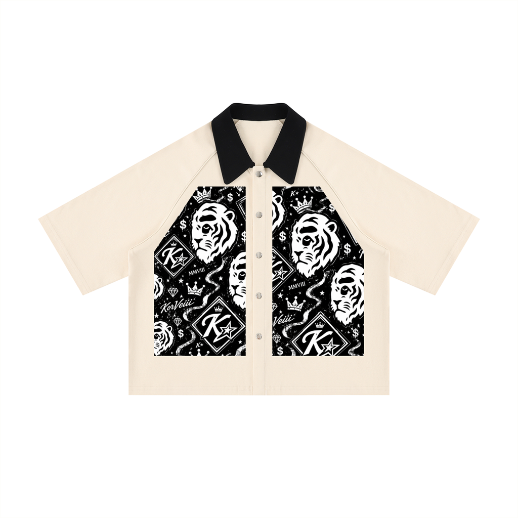 Korveiii Block Crop Short Sleeve Shirt