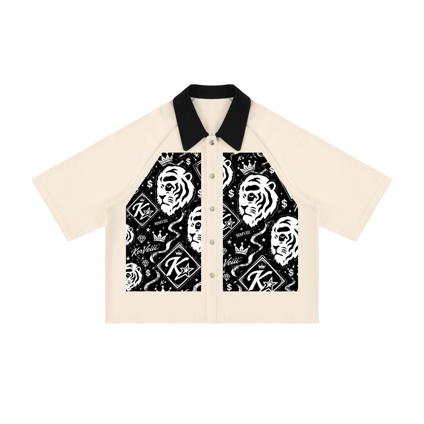 Korveiii Block Crop Short Sleeve Shirt