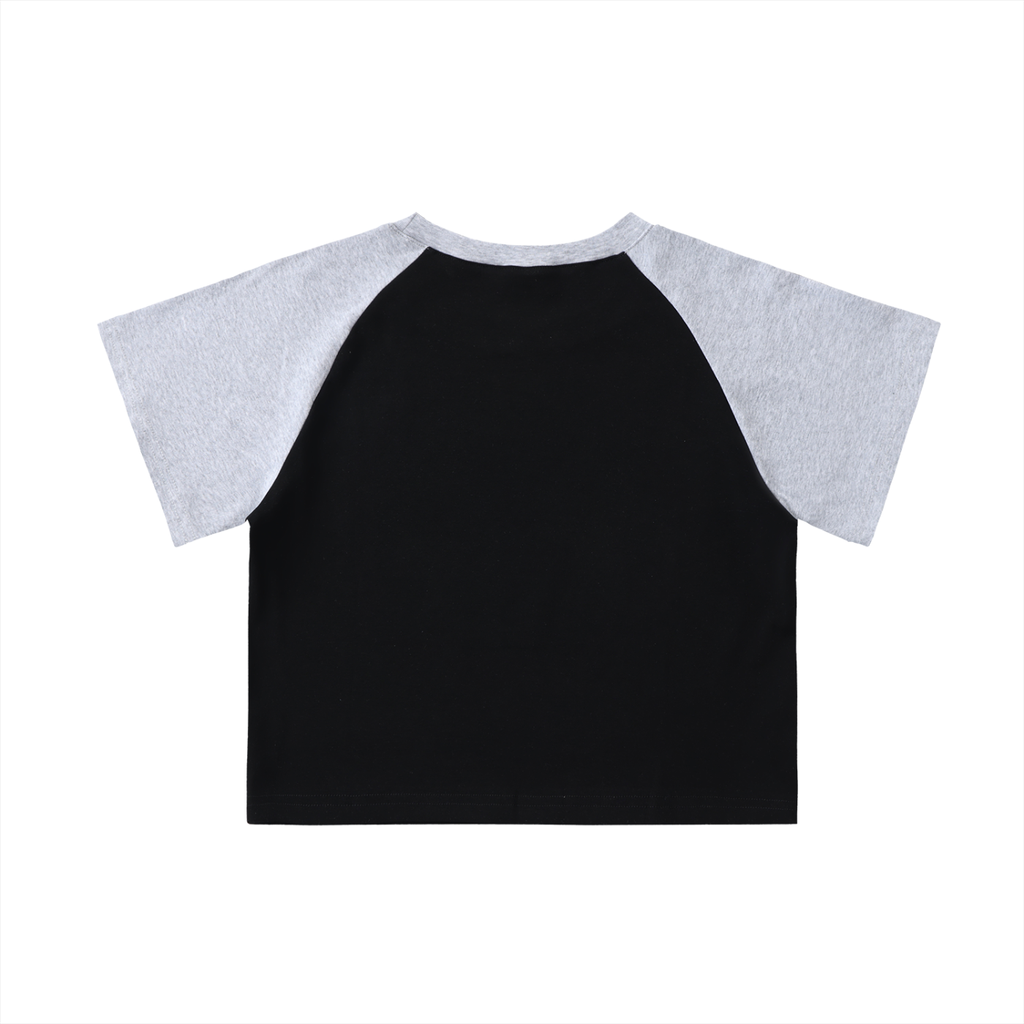 Women’s KorVeiii Color-Blocked Raglan Sleeve Crop Top