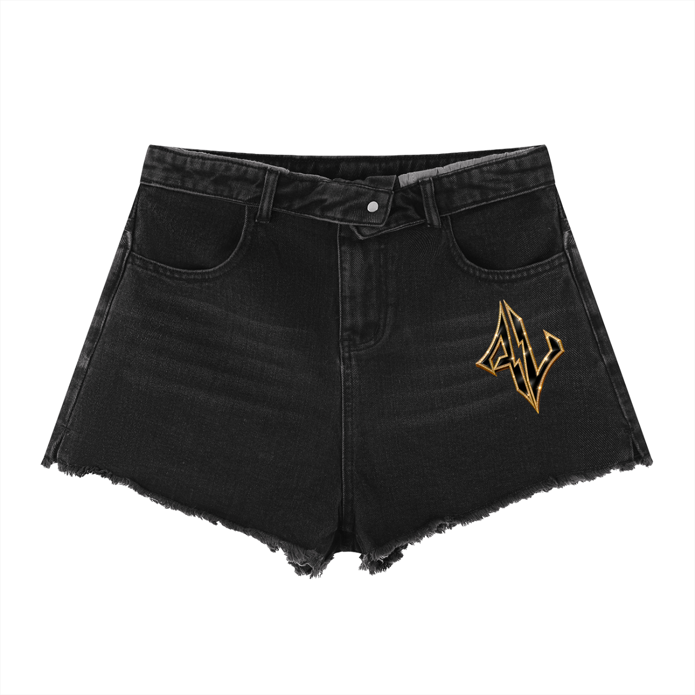 FASTLIFE Women’s Vintage Wash High Rise Denim Shorts